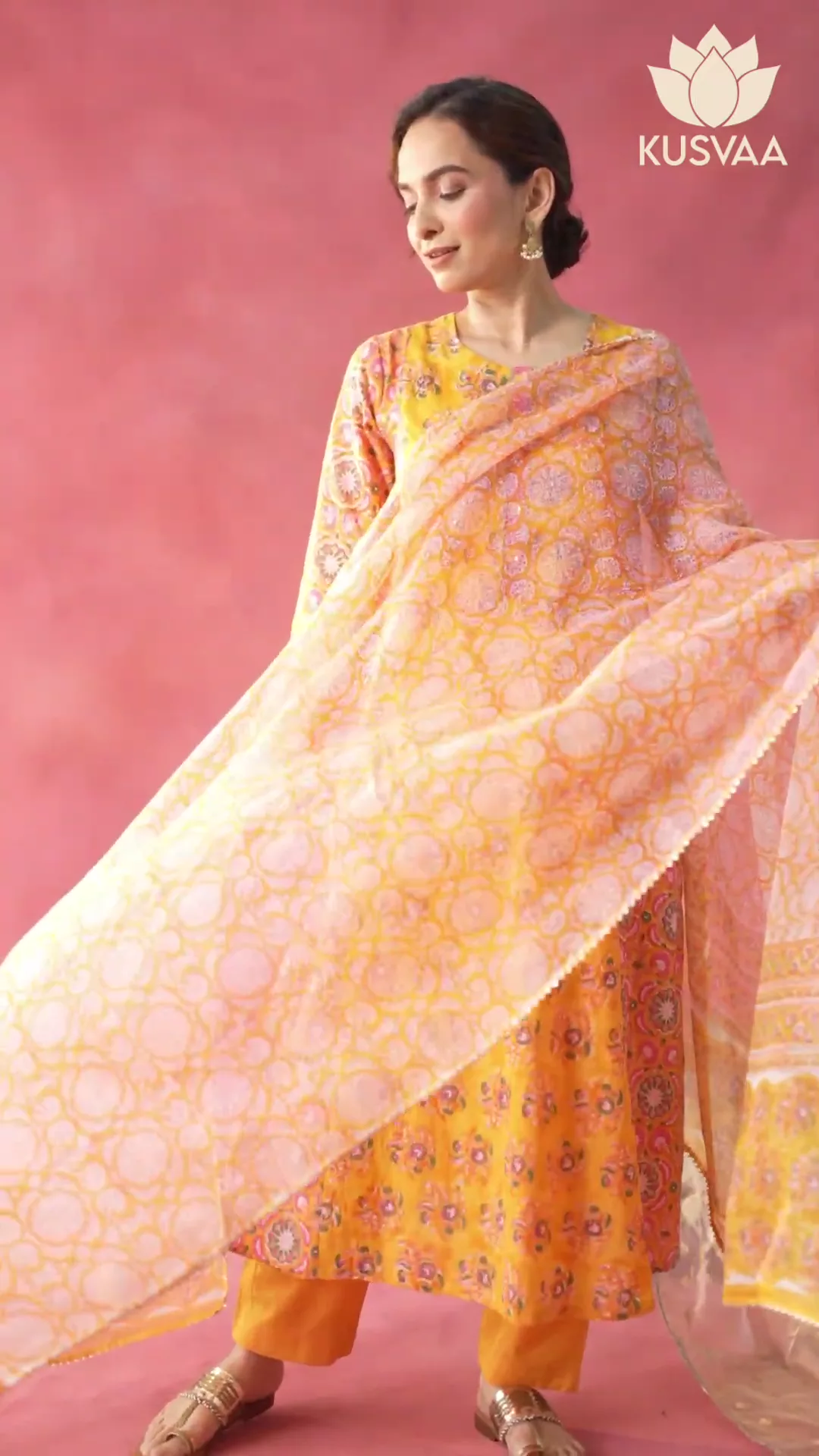 Durga Handblock A line Kurta