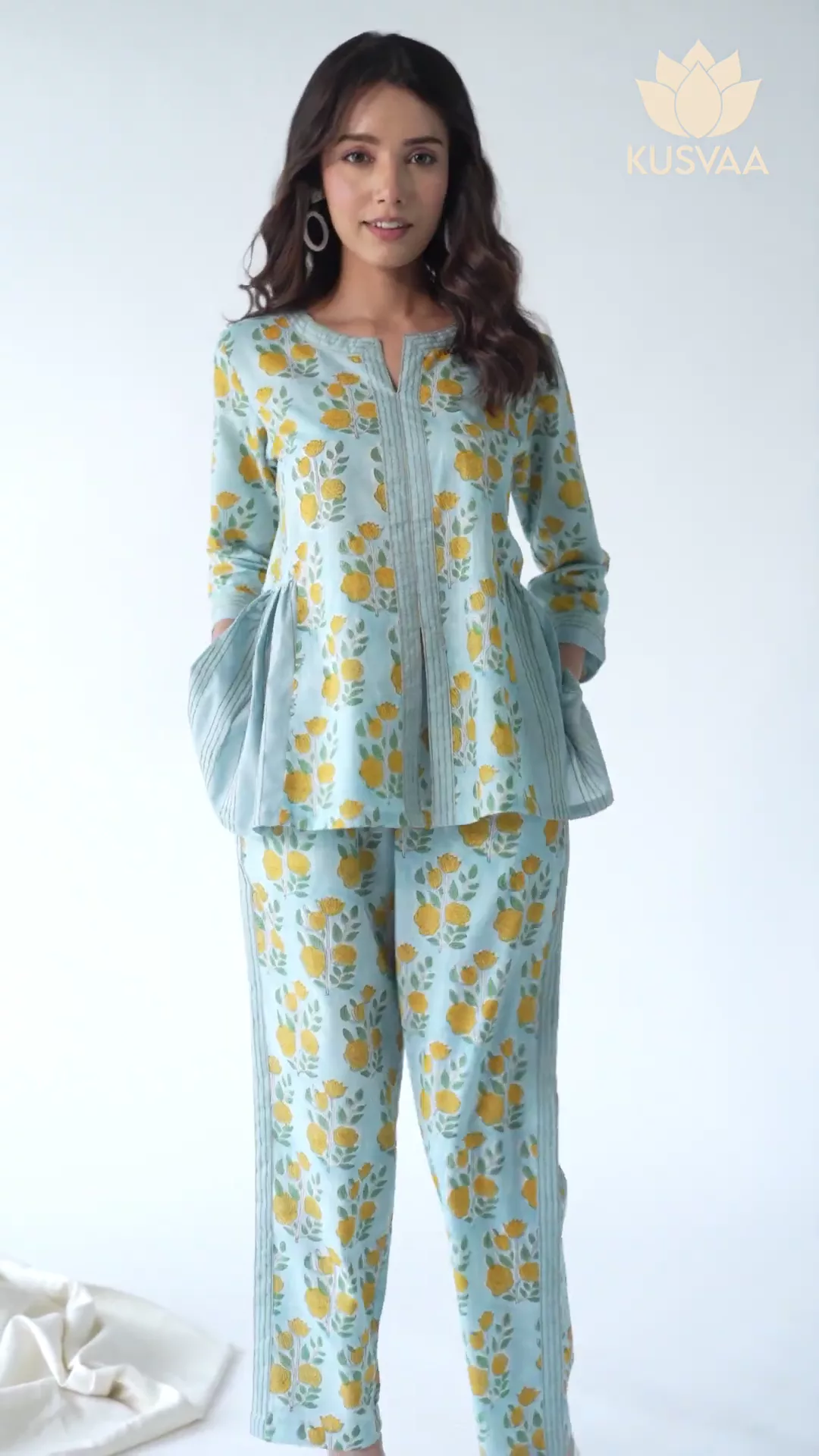 Eesha Handblock Co-ord Set