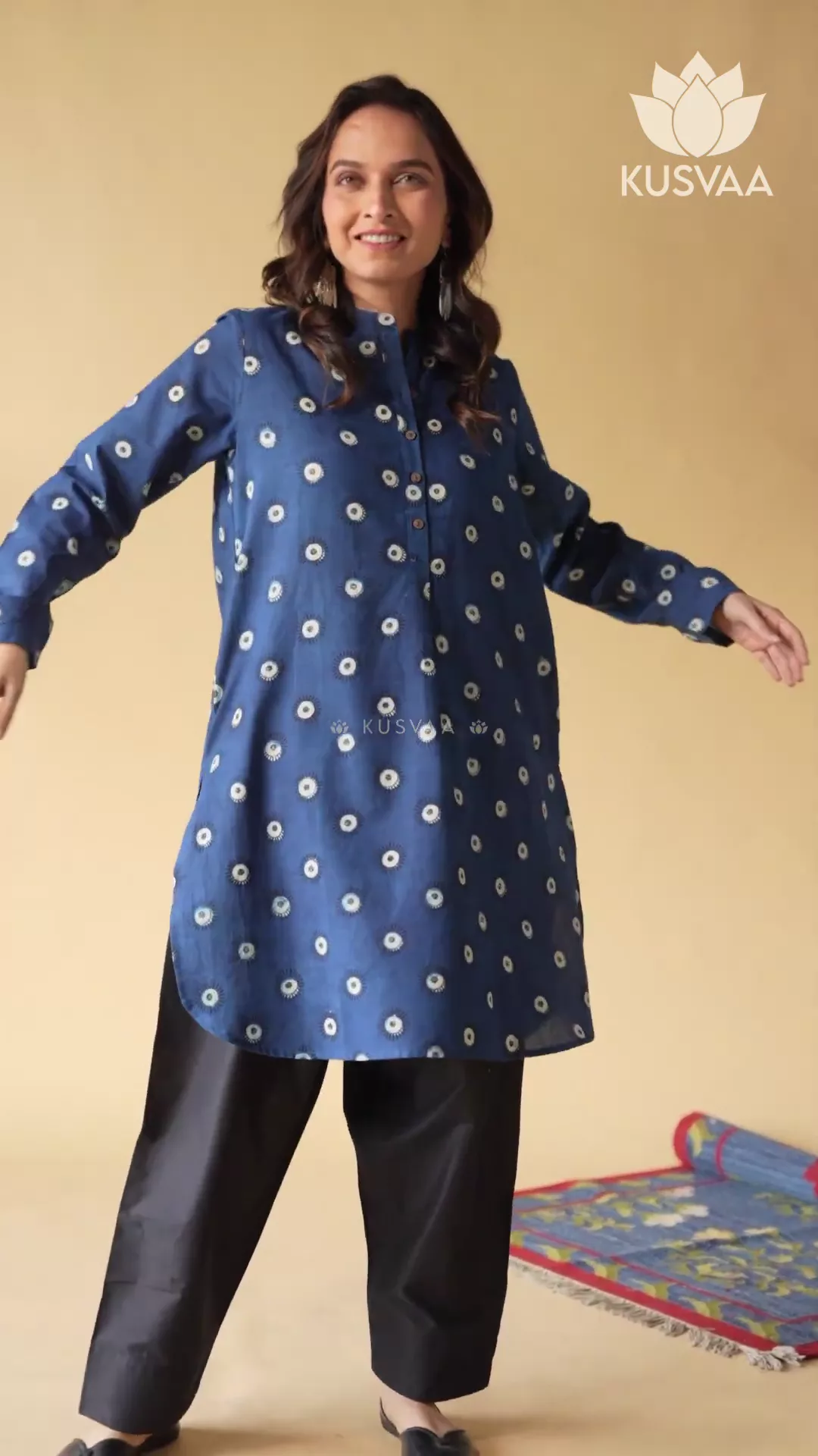 Dhara Handblock Cotton Kurta
