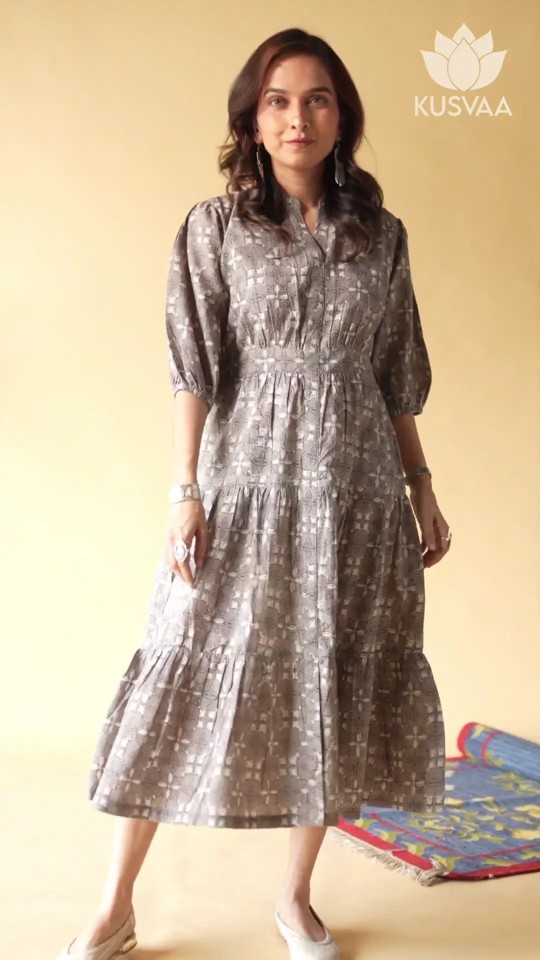 Sima Handblock Cotton A-Line Dress